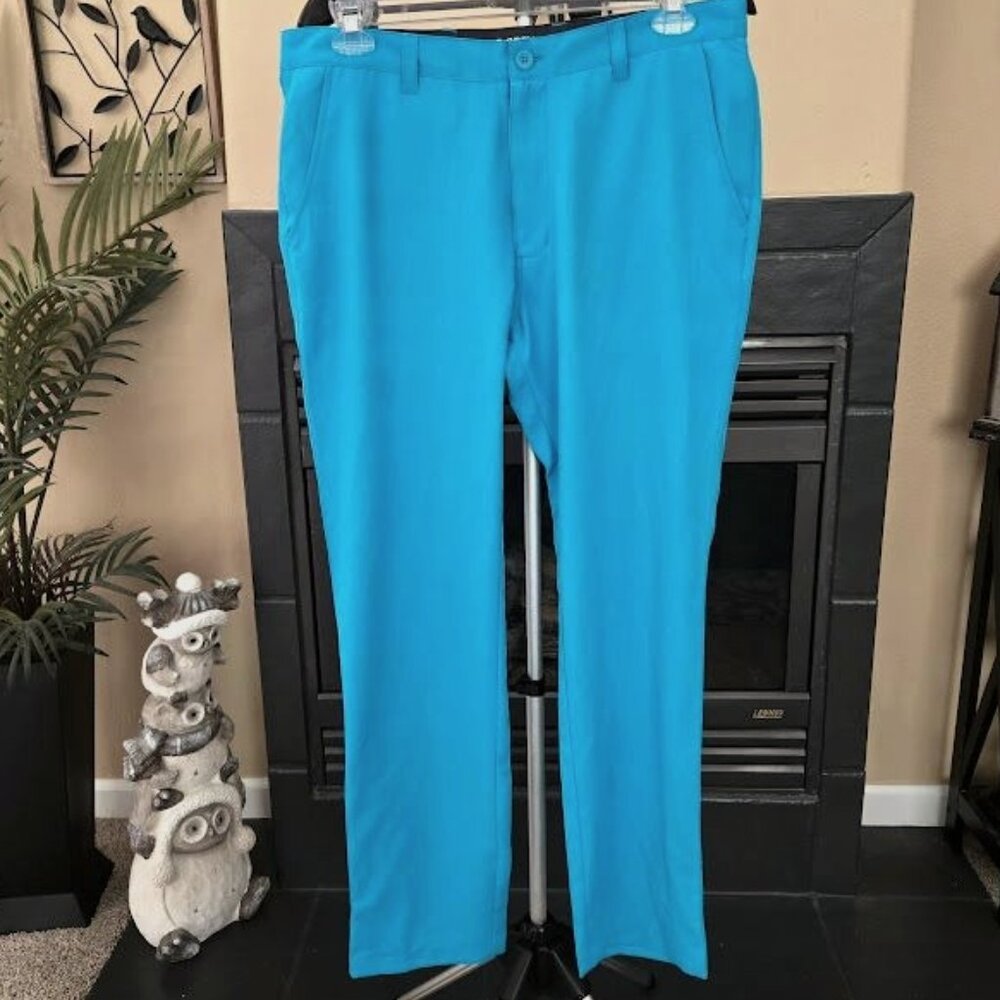 NWT Matte Grey mens vivid blue golf wayfarer pants sz 34 x 32